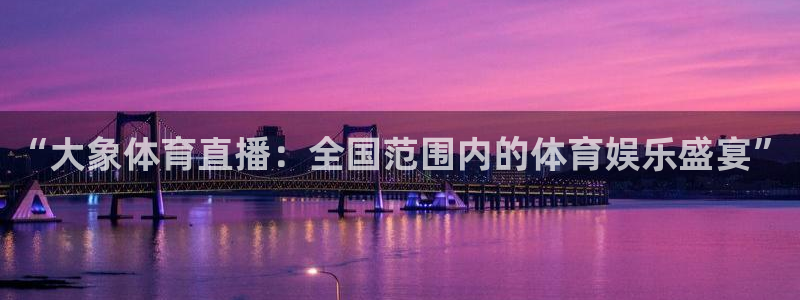 “大象体育直播：全国范围内的体育娱乐盛宴”